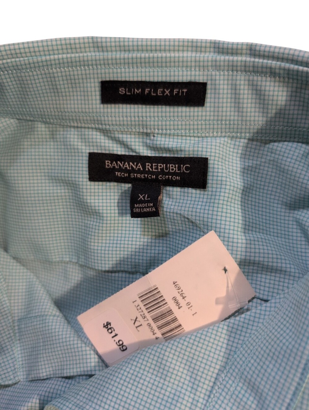 Nwt Banana Republic Men Button Down Shirt Flex Slim Fit 2019 Tech Stretch XL - Picture 5 of 7